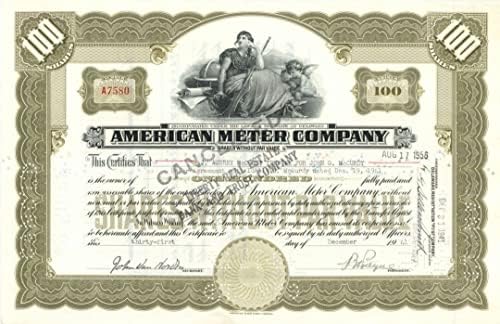 American Meter Co. - Potvrda o skladištu