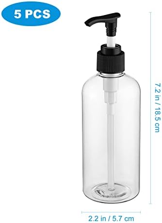 Doitool 5pcs 300ml Bleva boca za dozator plastične pumpe, dozator sapuna za tekuće pjene, pumpa za punjenje plastike za tekući sapun,