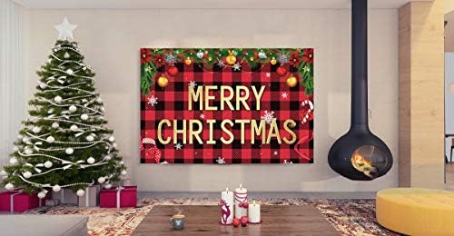 Veliki veseli božićni transparent ， božićni zatvoreni i vanjski ukras, božićni viseći vijenac, ukrasi za božićne trijema, zalihe božićnih