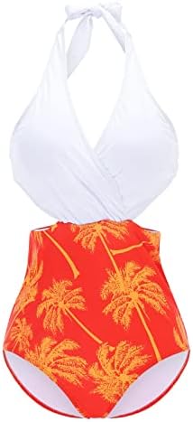 Duowei tirkizni bikini ženski halter kupaći kostimi seksi visoko izrezani kupaći kostimi prednji monokini kupaći kostim kratke hlače
