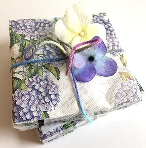 20-ct 13x13 proljetne salvete ukrasne salvete za dekoupage plave cvjetne salvete cvjetne papirne salvete majčin dan salvete vintage