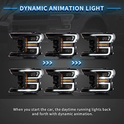 LED prednja svjetla projektora za [9150 pickup 13. generacije 2018 2019 2020] s dahom i dinamičnom animacijom pokretanja, uzastopnim