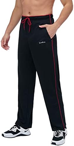 Koukou muške trenirke s džepovima s patentnim zatvaračem otvorene donje atletske hlače za muškarce koji trče jogging trening teretana