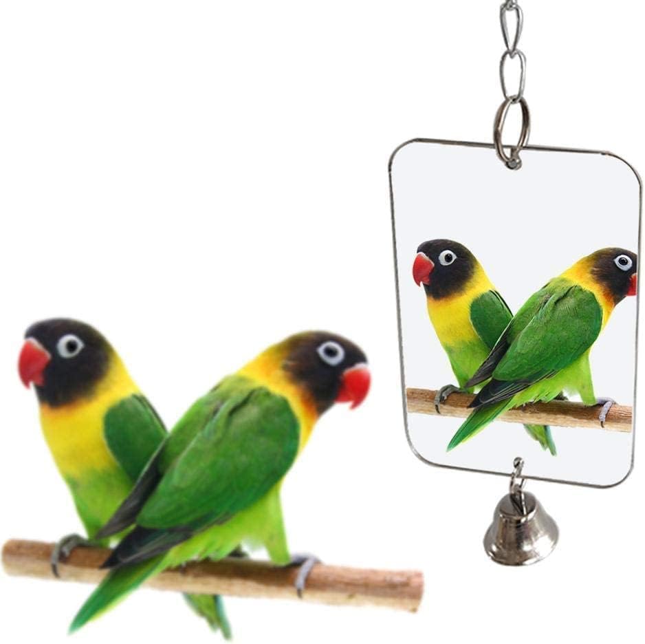 Papagaj ogledalo ptice Viseća zrcalna zvona za papagale Nymaatiel Budgie Cage igračke Prikladni dizajn