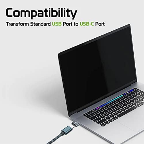 USB-C žensko na USB muški brzi adapter kompatibilan s vašim Motorola Moto G Fast za punjač, ​​sinkronizaciju, OTG uređaje poput tipkovnice,