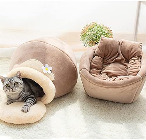 XLAIQ 3IN1 Krevet za kućne ljubimce za pse mekano gnijezdo uzgajivača kuća lonac u obliku pećine kuće za spavanje prostirnica jastučić