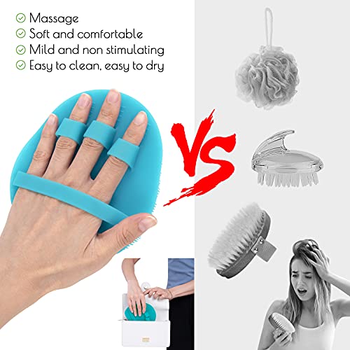 Mekani silikonski četkica za tuširanje za pranje tijela za pranje pilinga kože piling masaže, suha rukavica za četkanje kože, prikladna