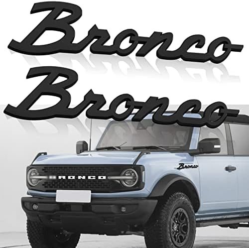 Fender bočni amblem, naljepnice kompatibilne za Ford Bronco 2021 2022 Pismo kamiona, 3D slova unaprijed postavljena s 3 -m ljepljivim