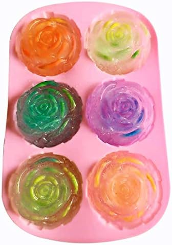Silikonski cvjetovi sapuni kalupi 2 PCS razlikovani DIY ručno izrađeni sapun, kolač, žele, puding, čokoladni kalup 12 i 6 rupa s gazom