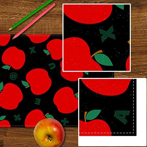 Rainlemon Linen Apple stol trkač Povratak u školu učitelja uvažavanje Tjedan učionice Defion Decorading Dekoracija blagovaonice