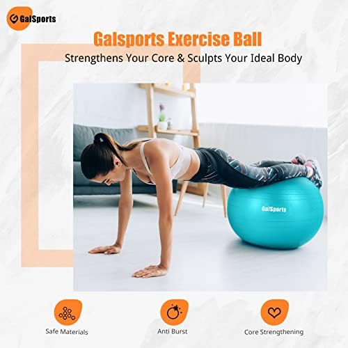 Galsorts vježbanja lopte joga lopta za kućnu teretanu, stabilnost lopta za vježbanje i fitness, stolica za balans lopte za ured, švicarska