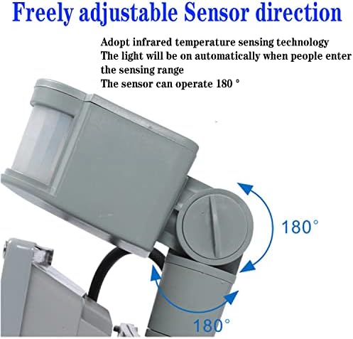 Hannahong 10W senzor LED senzora pokreta za poplavu utikač, pir indukcijska svjetiljka, sumrak do zore na otvorenom automatsko uključivanje/isključivanje,
