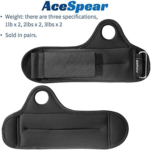 Acespear Wrist Teags s petljama s palcem zaključava se za muškarce 1 lb*2 2 lbs*2 3 lbs*2 utege gležnjača utežene rukavice za vježbe