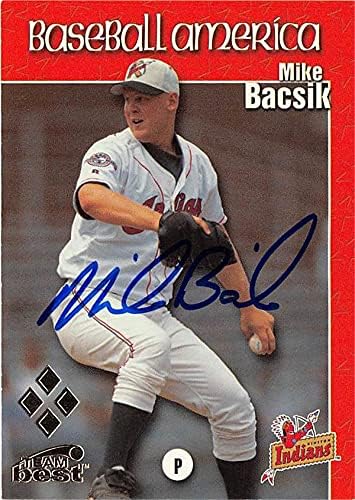 Skladište autografa 653319 Mike Bacsik Autografirana bejzbol kartica - Kinston Indijanci - 1999. tim br.8 zlato