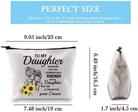 Poklon kćeri poklon za rođendan kćeri inspirativna kozmetička torba za kćer prilagodite svoju krunu putna torba s patentnim zatvaračem