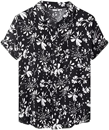 Yangqigy majica za muškarce majice košulje za muškarce muške košulje haljina Havaja košulja za muškarce cvjetne tiskane majice za kuglanje