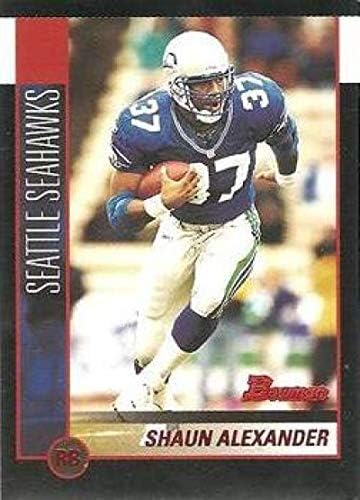 2002. Bowman nogomet 80 Shaun Alexander Seattle Seahawks Službena NFL trgovačka karta iz TOPPS Company