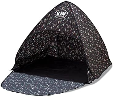 Kiu K294-179 Šator za sjenu za sunčanje, odbojnik vode, zaštita od UV-a, Pop-up Sun Shade, M, odmaralište, crna, UPF 50+, jednostavan