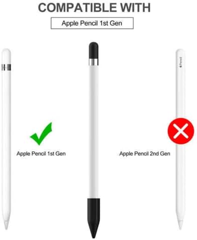 Siduater [4 -pack] Silikonski zaštitni pribor za Apple Pencil 1. generacija, uključuje 1 zamjene kape od olovke za olovku, držač za