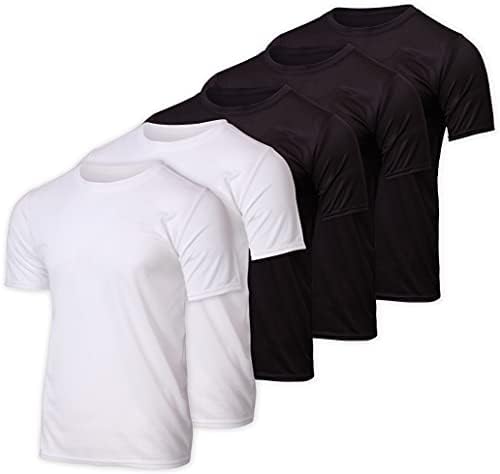 5 pakiranja: muške mrežice performanse Brzo suho rastezanje košulje za prozračnu tehnologiju kratkih rukava