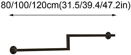 Jednostavna moderna vješalica za odjeću, željezna zidna vješalica za kaput, izdržljiva Crna Moda / Crna / 120 cm