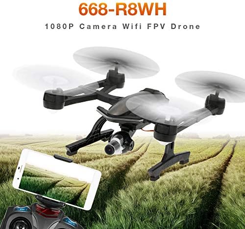 GOOLRC 668-R8WH RC DRON s 1080p HD kamerom, 2,4G 4CH WiFi FPV drone za djecu i odrasle, RC Quadcopter s G-senzorom, 3D Flips, Način