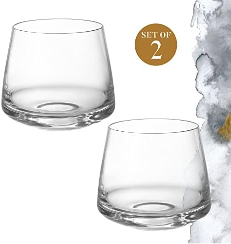 Set od 2 čaše za viski - 12 oz. Čaša za viski i burbon-ručno puhani kristal Bez olova za zabavu i darivanje iz mumbo-A I Nook-a