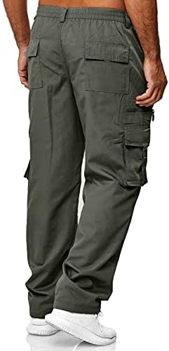 Muške teretne hlače širokog kroja, modne muške teretne hlače s džepovima, jednobojne pripijene duge sportske hlače za muškarce
