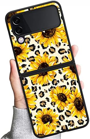 Kompatibilan s dizajnom leopard printa od suncokreta, tanak izdržljivi preklopni telefon za telefon od 4 do 5 do 2022.