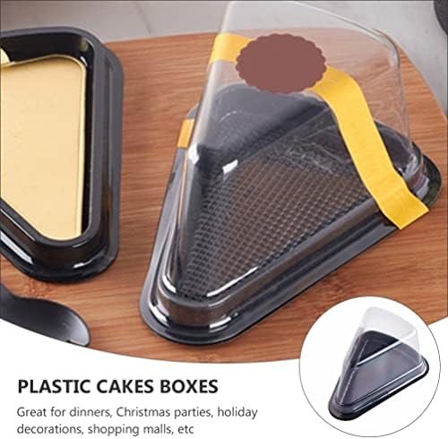 40pcs plastična kutija za rezanje kolača gotovi spremnici za kolače od sira i pite za deserte s poklopcem za pojedinačne kriške kolača