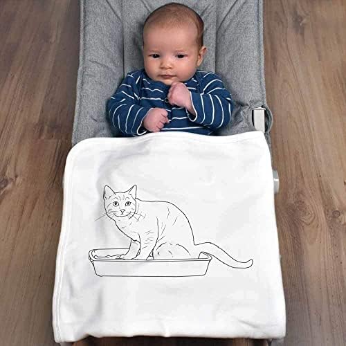 Azeeda 'mačka pomoću ladice za leglo' pamučna dječja pokrivač/šala