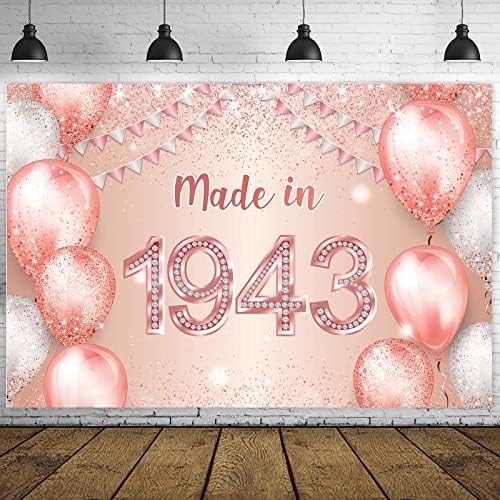 Napravljeno 1983. godine ružičasto zlato natpis Sretan 40. rođendan pozdravlja 40. rođendan Pozadina balon konfeti tematski dekor Ukrasi