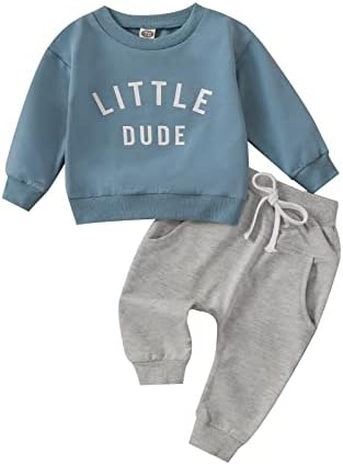 Oprema / odjeća za novorođene dječake Duksevi s dugim rukavima hlače set odjeće za dječake jesen zima 2 kom