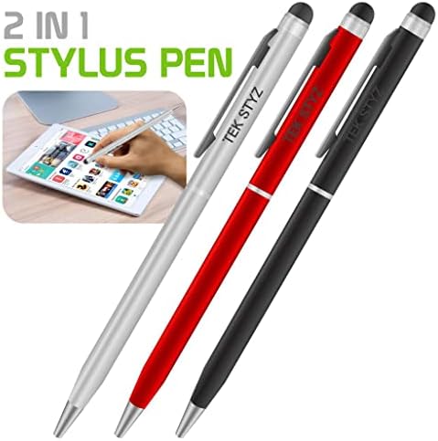 Pro Stylus olovka za Jabra Pro 9460 NCSA s tintom, visokom točnošću, ekstra osjetljivim, kompaktnim oblikom za dodirne zaslone [3 paketno-crno-crveno-srebro]
