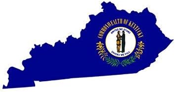 Kentucky država u obliku zastave naljepnica naljepnica vinil naljepnice ky vinil napravljena u SAD -u