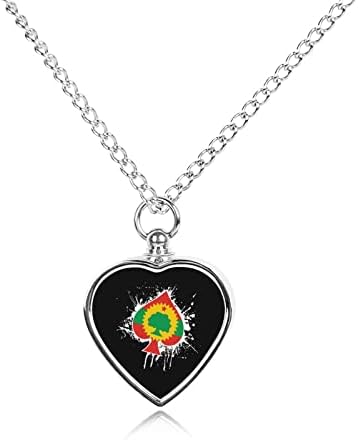 Zastava Oslobodilačke fronte Oromo Pik as Poker spomen ogrlica za kućne ljubimce Kremacijski nakit za urnu s pepelom ogrlica privjesak