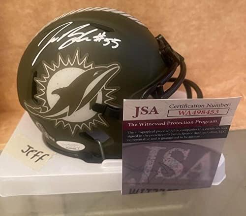 Jerome Baker dupini pozdravljaju uslugu s mini kacigom s autogramom 9498453-NFL Mini kacige s autogramom