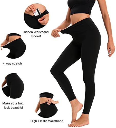 Ronlimo visoki struk vježbanja s džepovima za žene joge hlače za ženske gamaše za žensku kontrolu trbuha