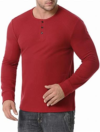 Jeke-dg zimska topla flanelna majica Termička majica dugih rukava gumb za pulover dolje dolje Buffalo bluza Strety Slim osnovni pleteni