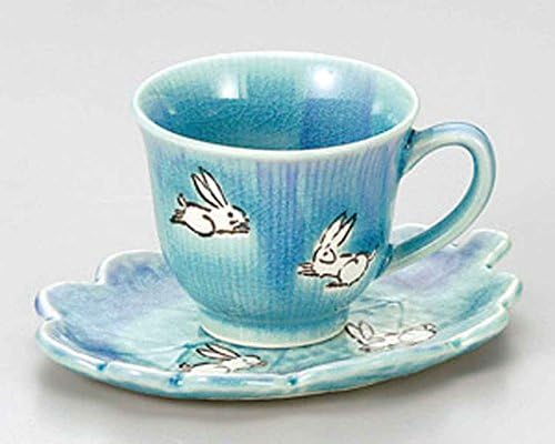 Plavi galze 3,5 inčni set od 5 šalica i tanjura plava keramika napravljena u Japanu