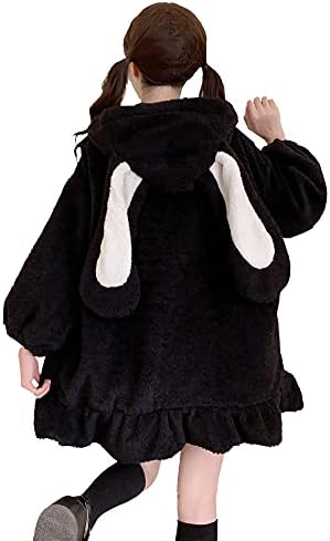 Micjcit slatka kawaii zeko kapuljača kaputi za žene modni japanska nejasna dukserica s kapuljačom na kapuljač
