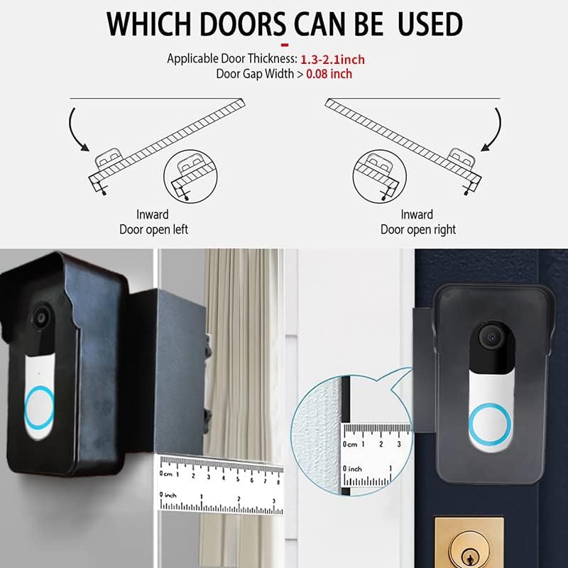 Sennycat Anti-krađa Video Doorbell Mount kompatibilan s video Doorbell 1/2/3/3 Plus/4/2020/2021, podesivi nosač nosača za nosač nosača