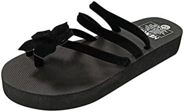 Papuče za žene odjevene ljetne papuče za žene dame boemski klinovi kauzalne cipele na plaži lepršave sandale sa sandalama cipele
