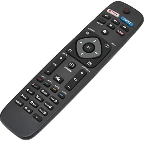 New Remote Control URMT39JHG003 for Philips Smart TV with Netflix Vudu Buttons 40PFL5705DV 40PFL7705DV 46PFL5705DV 46PFL5705DV/F7 46PFL7705DV