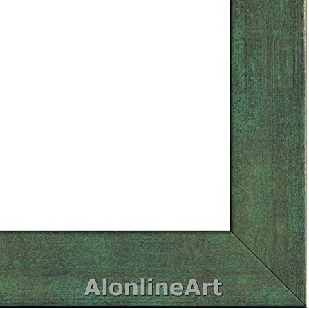 Alonline Art - Thomas Jefferson od Rembrandta | Zelena uokvirena slika ispisana na pamučnom platnu, pričvršćenom na ploču od pjene