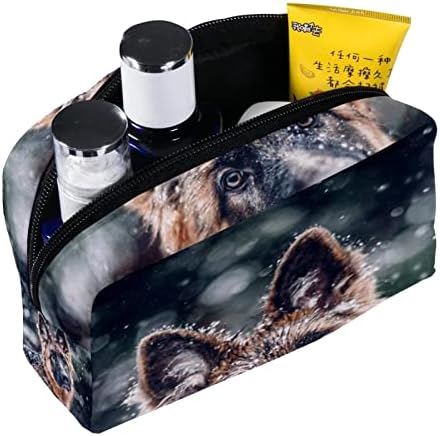 Tbouobt kozmetička torba za žene, torbe za šminkanje Prostrana toaletna torbica za putovanja, amortijski njemački ovčar