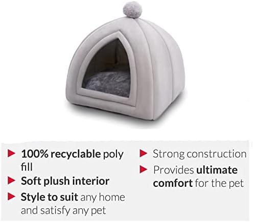 Samozagrijavajući mačji krevet-dizajn zečja kućica za mačke prijenosno uklonjivo perivo mačje gnijezdo 3 za male srednje mačiće pse