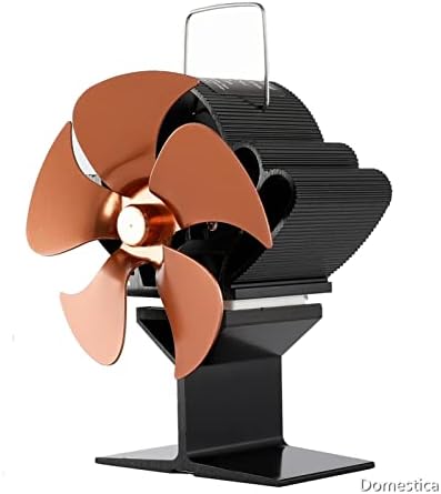 * Ventilator za kućni kamin učinkovita raspodjela topline Crna 5 lopatica ventilator peći na toplinski pogon plamenik na drva za zimsku