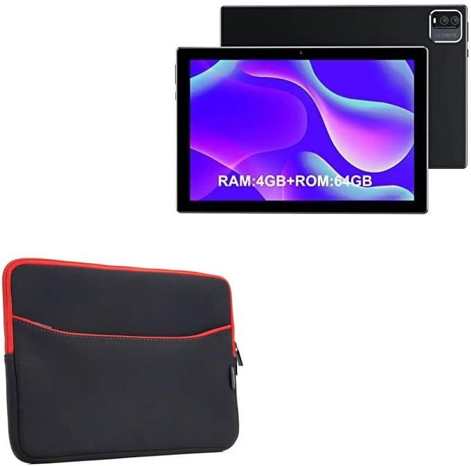 Kućište kutije kompatibilno s yqsavior android 11 tablet CP20 - Softssuit s džepom, mekana vreća Nepren Pokrov za poklopac džep s patentnim