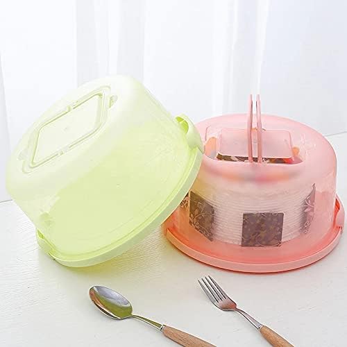 ; Plastična okrugla posuda za torte poklopac za desert Torbica za nošenje kolača poslužiteljska kutija za pohranu ladica kuhinjski